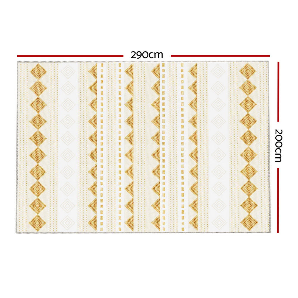 Artiss Rug 200x290cm Area Rug Washable Mat Large Carpet Soft Short Pile Ella - Home & Garden > Rugs > Floor Rugs