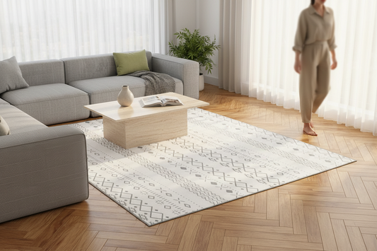 Rug 120x160cm Area Rug Washable Mat Large Carpet Soft Short Pile Una