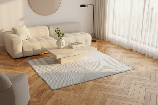 Rug 120x160cm Area Washable Mat Large Carpet Faux Rabbit Fur Cyril