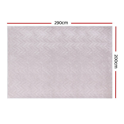 Artiss Rug 200x290cm Area Rug Washable Mat Large Carpet Microfiber Ripple - Home & Garden > Rugs > Floor Rugs