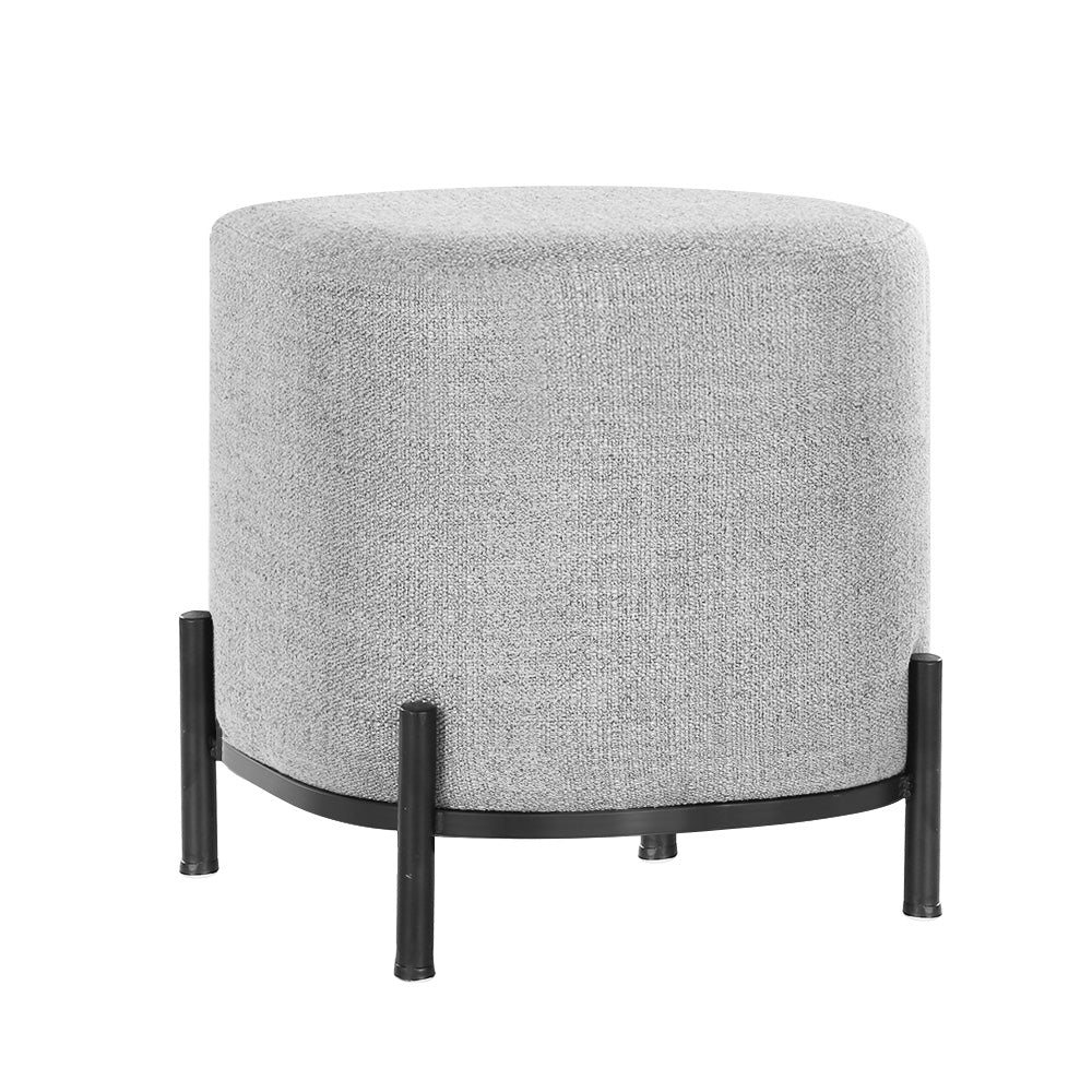 Artiss Ottoman Foot Stool Square Linen Grey - Furniture > Living Room > Ottomans & Footstools