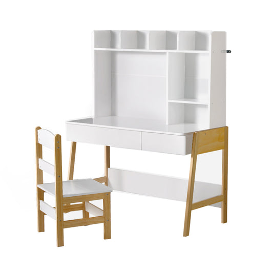 Keezi 2PCS Kids Table and Chairs Set Study Activity Toys Storage Desk Drawer - Baby & Kids > Kid’s Furniture > Kid’s