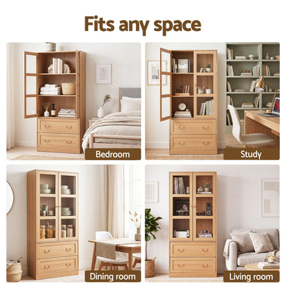 Buffet Sideboard Cabinet 180cm Hutch Storage Kitchen Drawer Door Wood