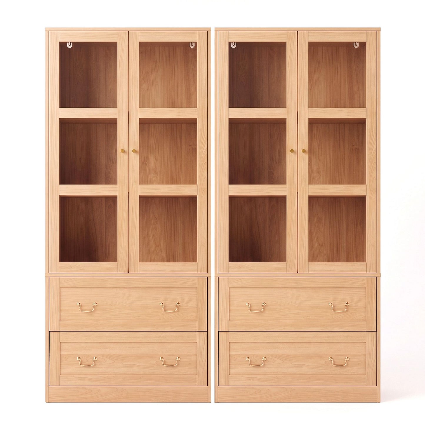 Buffet Sideboard Cabinets X2 180cm Hutch Storage Kitchen Drawer Door Wood