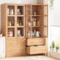 Wood buffet sideboard cabinets x2 180cm hutch storage kitchen drawer door w 80cm x 40cm x 180cm - home storage cabinet Australia