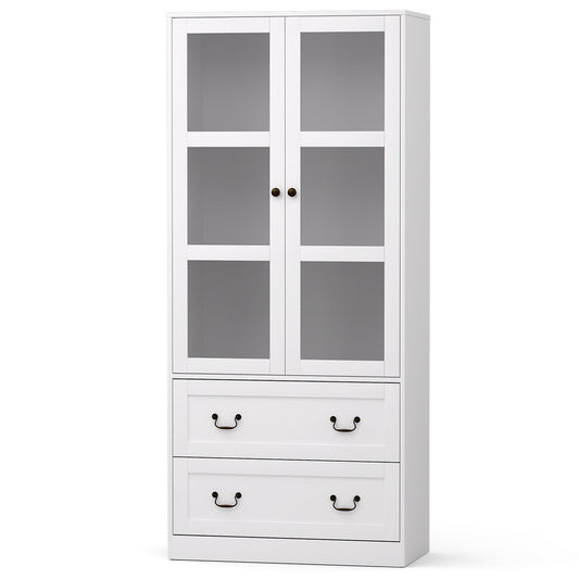 Buffet Sideboard 180cm Hutch Storage Cabinet Kitchen Drawer Door White