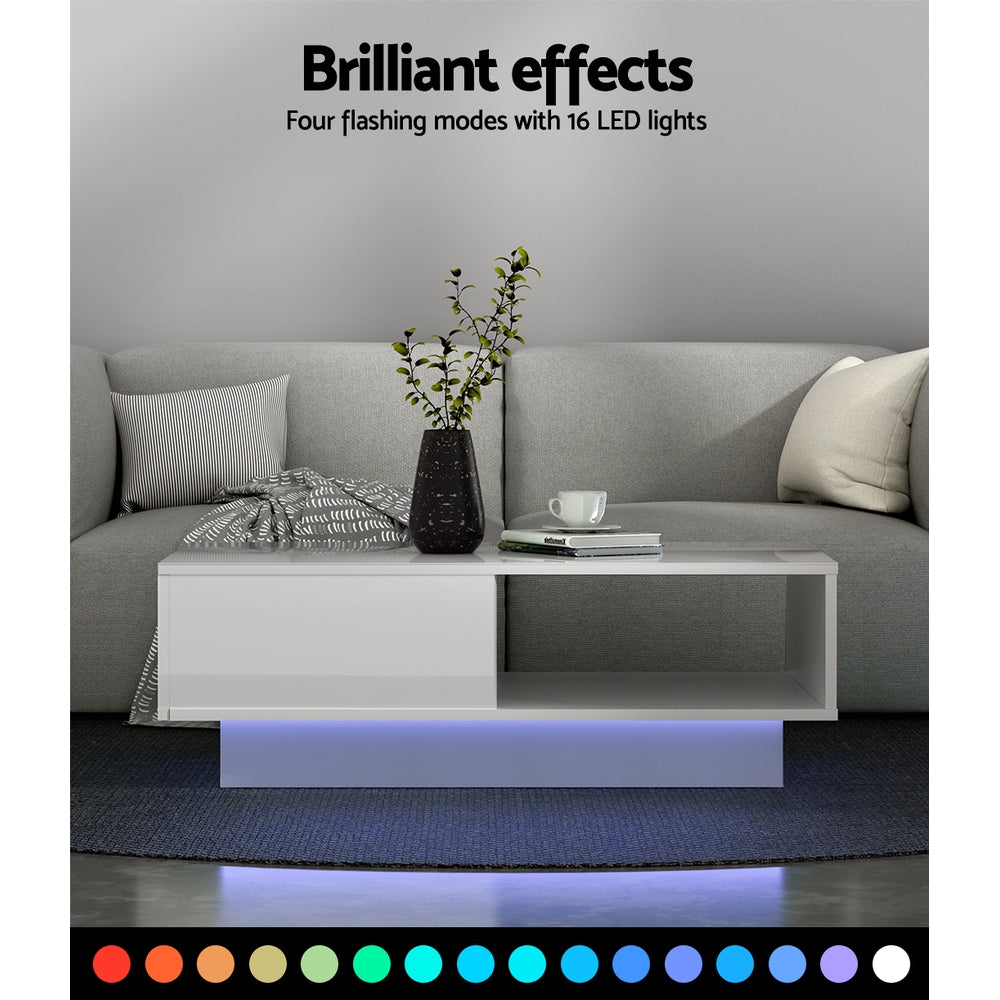 Artiss Coffee Table Led Lights White - Home & Garden > Lighting > Night Lights & Ambient Lighting