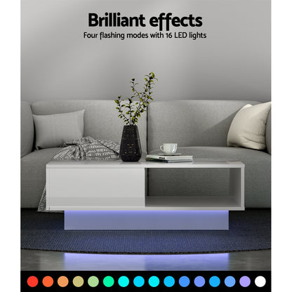 Artiss Coffee Table Led Lights White - Home & Garden > Lighting > Night Lights & Ambient Lighting