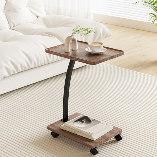Artiss Coffee Table C Shaped - Furniture > Living Room > Coffee Tables