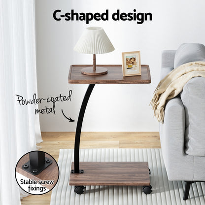 Artiss Coffee Table C Shaped - Furniture > Living Room > Coffee Tables