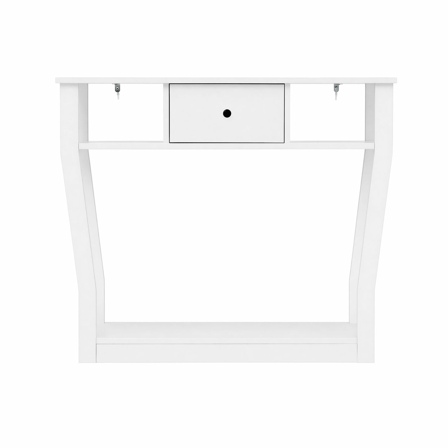 Artiss Console Table Entryway Hallway Sofa Side Table Drawer Shelf 100CM White