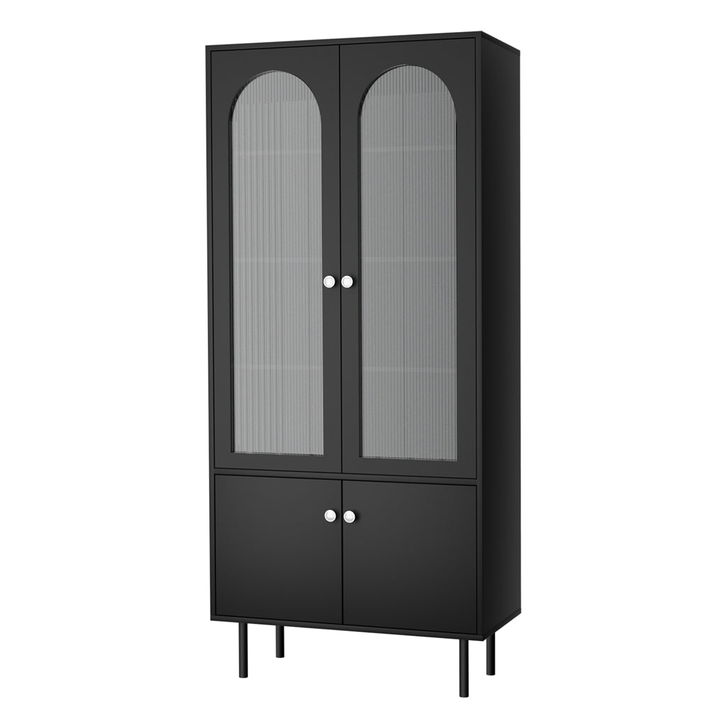 Artiss Buffet Sideboard Cupboard Cabinet Black Furniture > Dining > Buffets & Sideboards