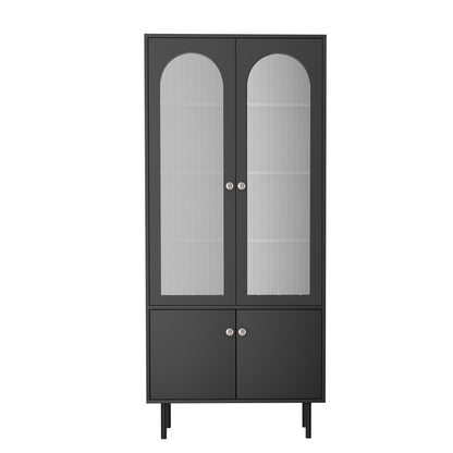 Artiss Buffet Sideboard Cupboard Cabinet Black Furniture > Dining > Buffets & Sideboards