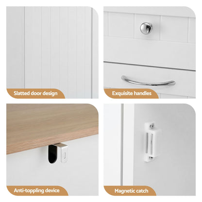 Buffet Sideboard Cabinet Kitchen Tilt Out Bin Holder Storage Cupboard