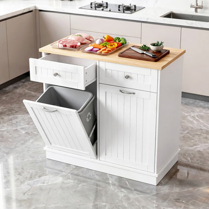 Buffet Sideboard Cabinet Kitchen Tilt Out Bin Holder Storage Cupboard