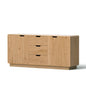 Buffet Sideboard Cabinet Storage Kitchen Cupboard Drawers Round Edge Oak