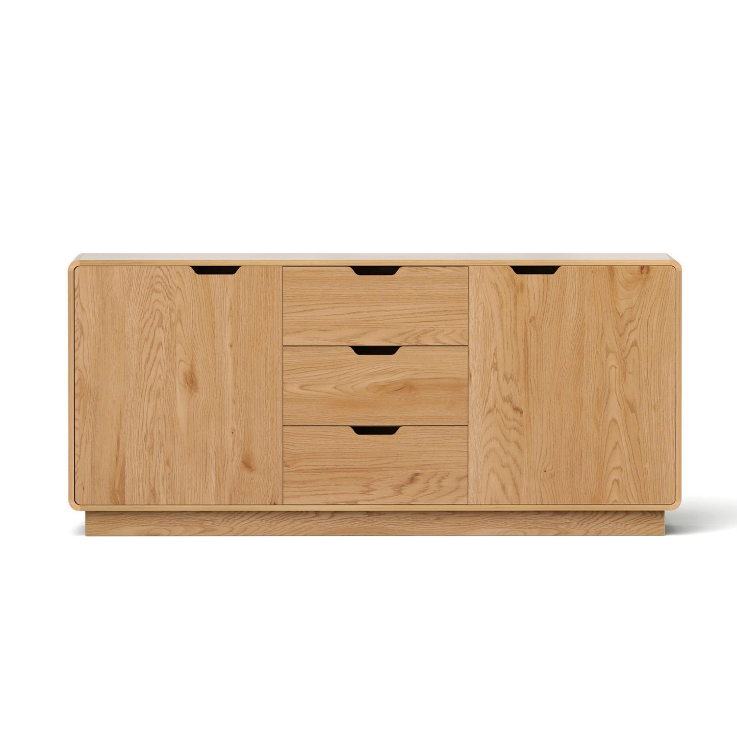 Buffet Sideboard Cabinet Storage Kitchen Cupboard Drawers Round Edge Oak