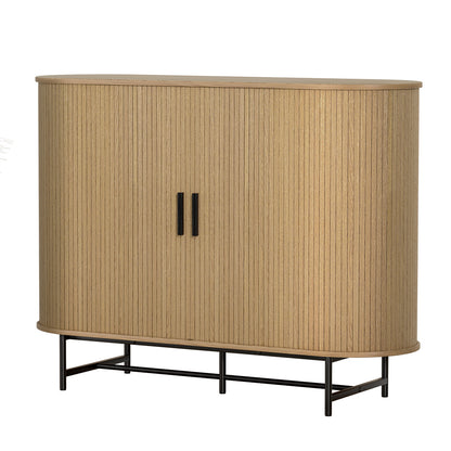 Artiss Buffet Sideboard Cupboard Cabinet Sliding Doors Pantry Storage Oak PIIA - Furniture > Dining > Buffets &
