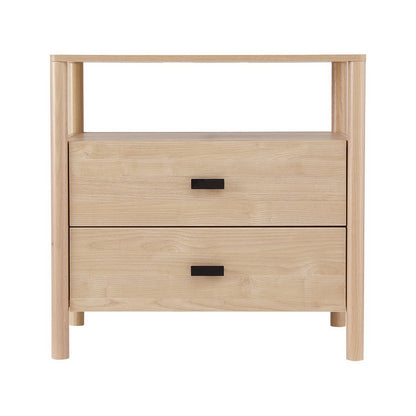Artiss Bedside Table Nightstand 2 Drawers - Pine - Furniture > Bedroom > Bedside Tables