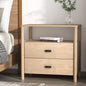 Artiss Bedside Table Nightstand 2 Drawers - Pine - Furniture > Bedroom > Bedside Tables