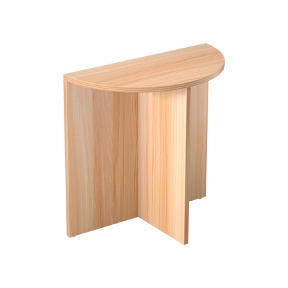 Artiss Coffee Table Semi-circle 48CM Pine Elva - Furniture > Living Room > Coffee Tables
