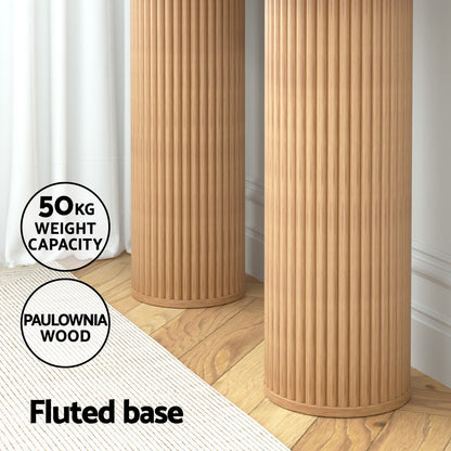 Artiss Console Table Oval 115CM Pine Blake - Furniture > Living Room > Side Tables