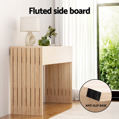 Artiss Console Table Hallway Fluted 120CM Pine - Furniture > Living Room > Side Tables