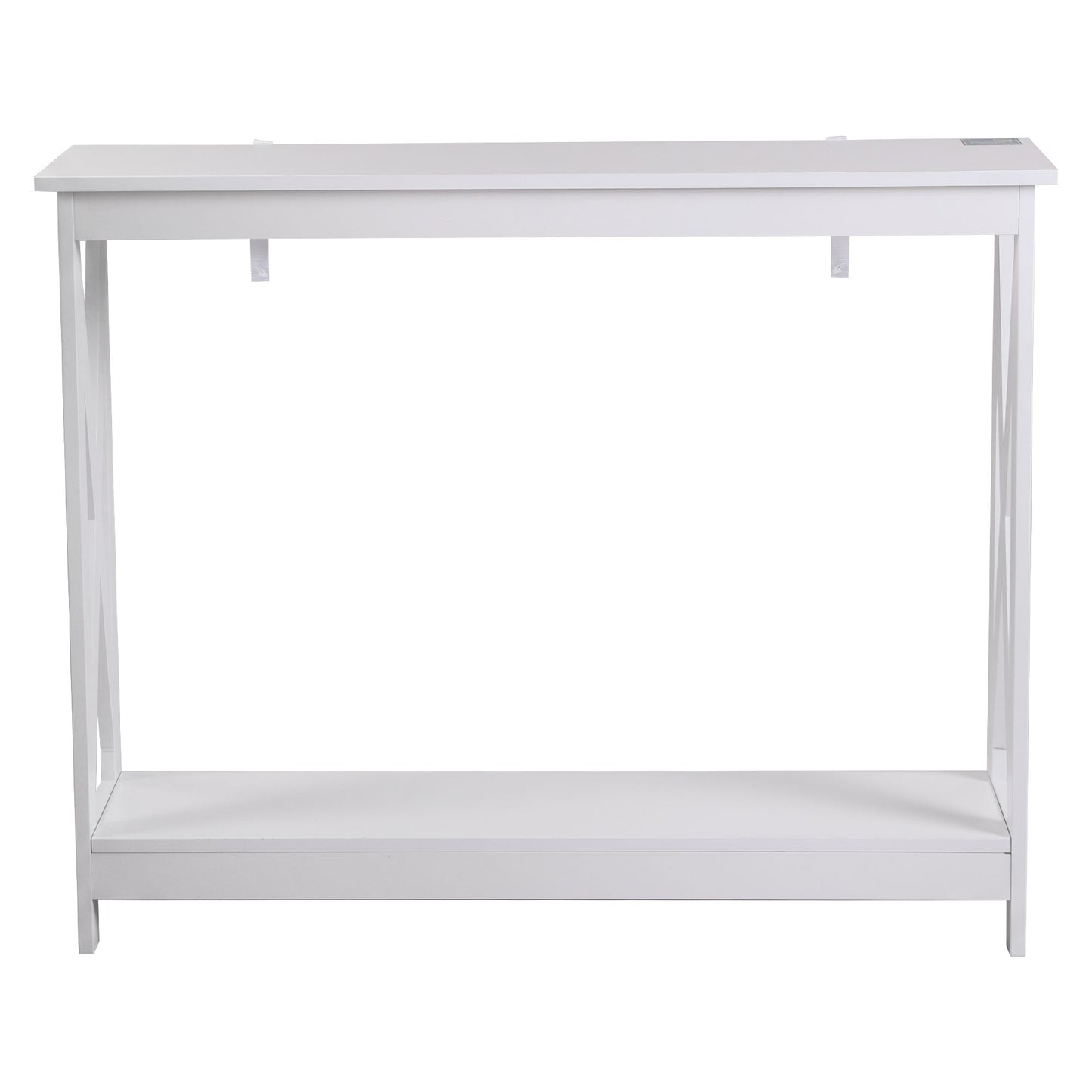 Artiss Console Table Entryway Hallway Display 2-Tier Narrow Sofa Table 100CM White