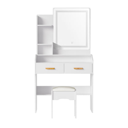 Artiss Dressing Table Set Stool Led White Doria Furniture > Bedroom > Dressing Vanity & Dressing Tables