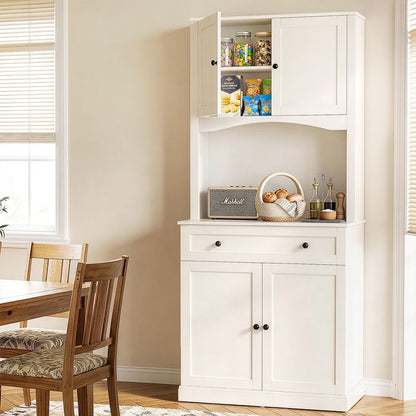 Buffet Sideboard Hutch Cabinet - BEINI White