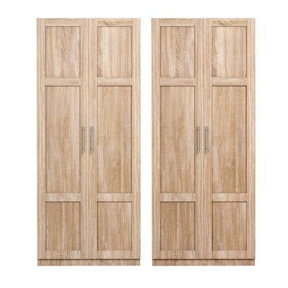 2x Buffet Sideboard Cabinet Pantry Hutch Kitchen Storage Organiser Pine