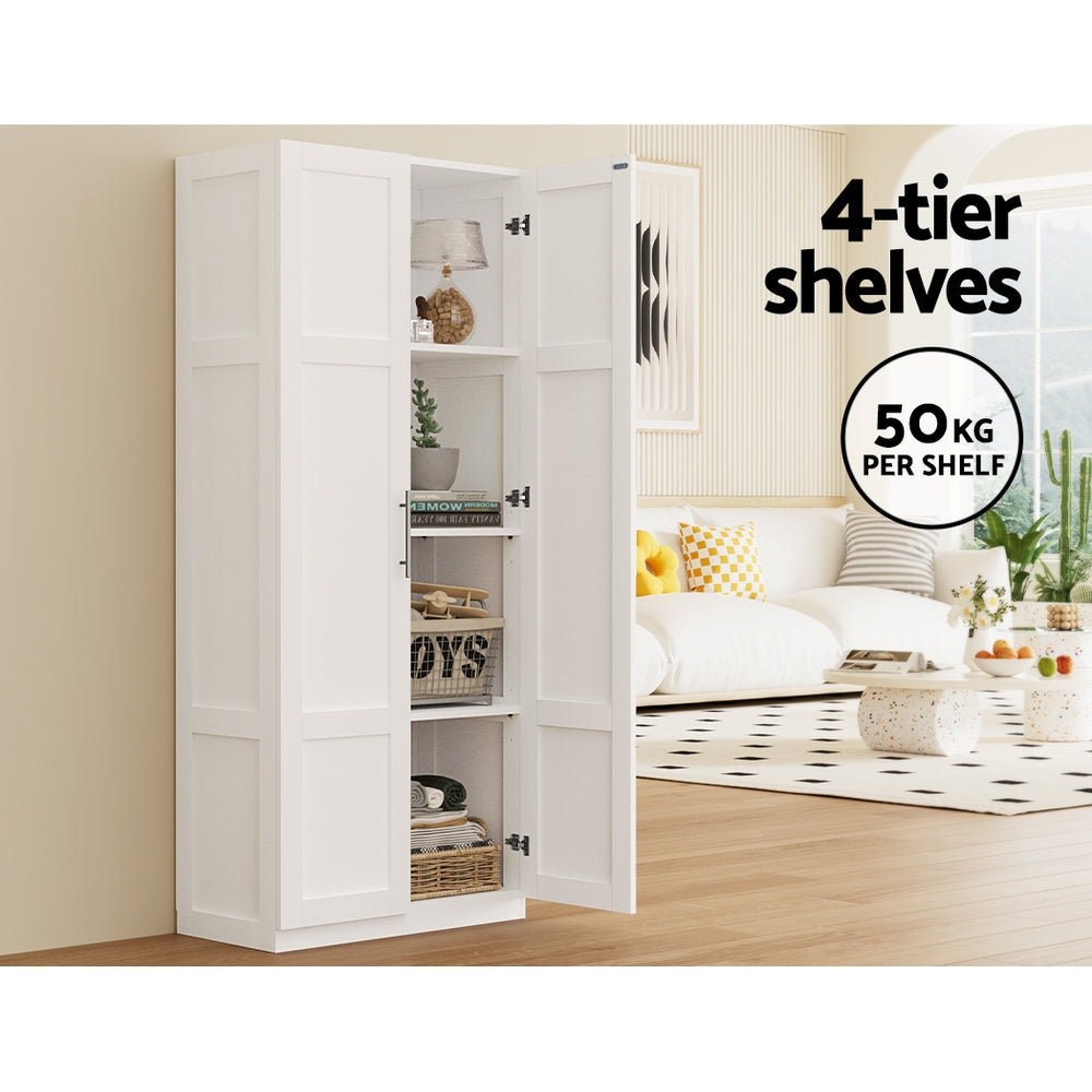 2 Door Buffet Sideboard Cupboard Cabinet Pantry White