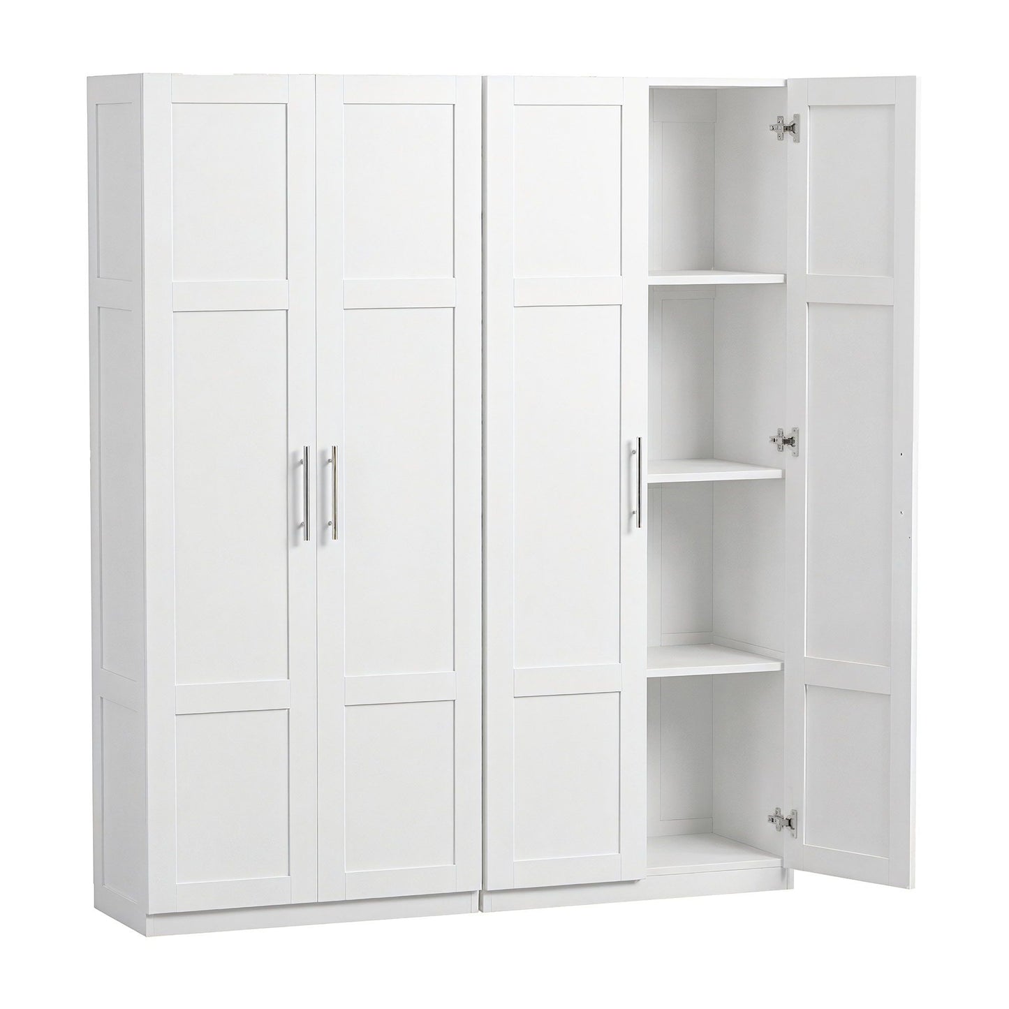 2x Buffet Sideboard Cabinet Pantry Hutch Kitchen Storage Organiser White