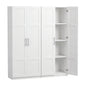 2x Buffet Sideboard Cabinet Pantry Hutch Kitchen Storage Organiser White