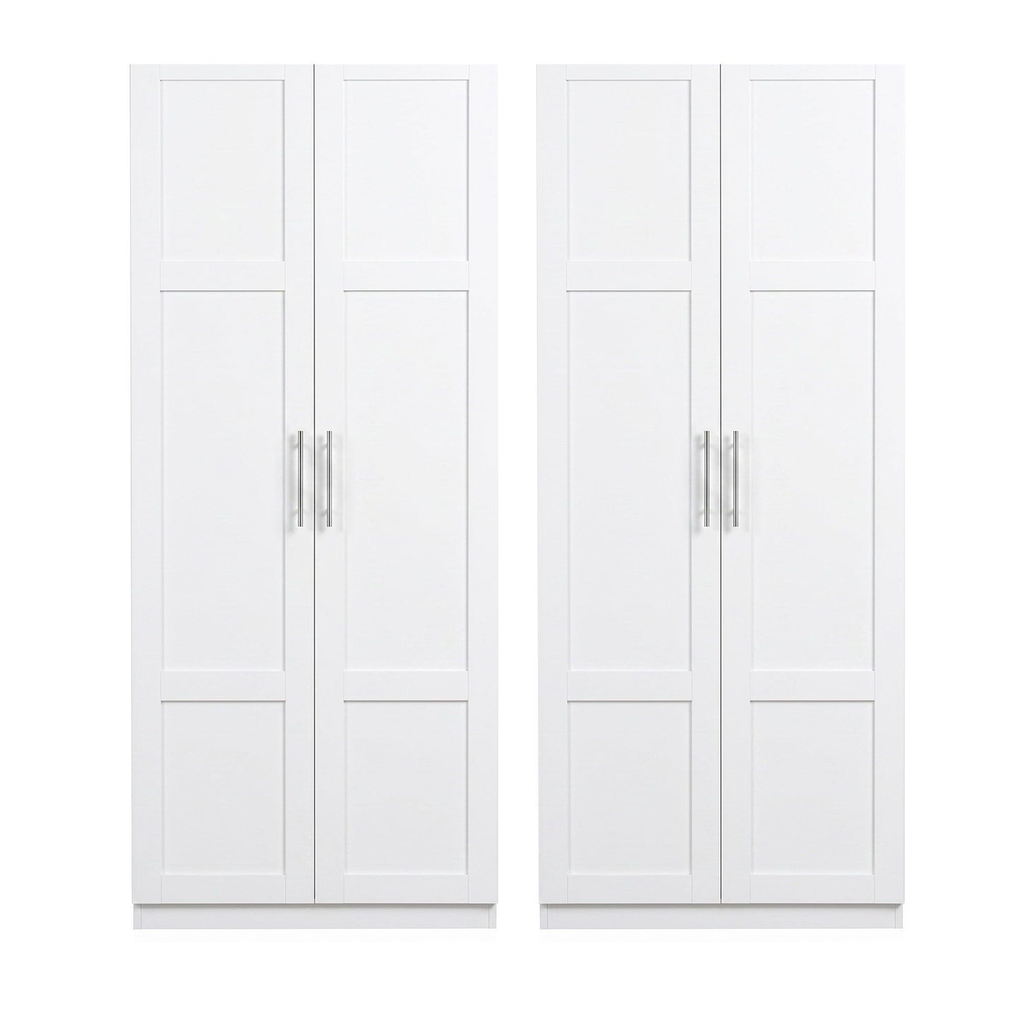 2x Buffet Sideboard Cabinet Pantry Hutch Kitchen Storage Organiser White