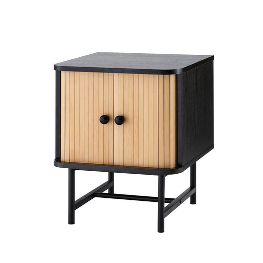 Artiss Bedside Table with Sliding Doors BORIS - Furniture > Bedroom > Bedside Tables