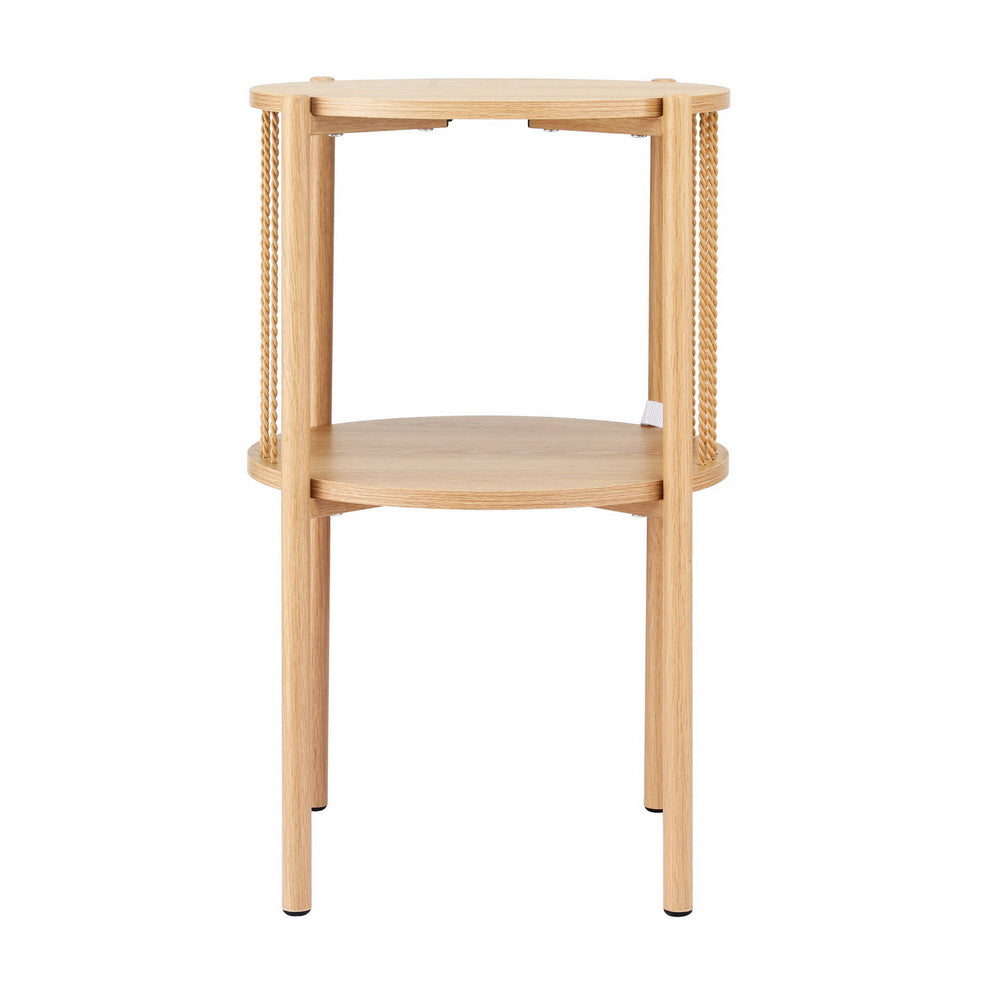 Artiss Coffee Table 2 Tier Round Wood Furniture > Living Room > Coffee Tables