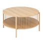 Artiss Coffee Table 2 Tier Round Wood Furniture > Living Room > Coffee Tables