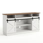 Buffet Sideboard Cabinet 150cm 3-Tier Kitchen Storage Sliding Doors White