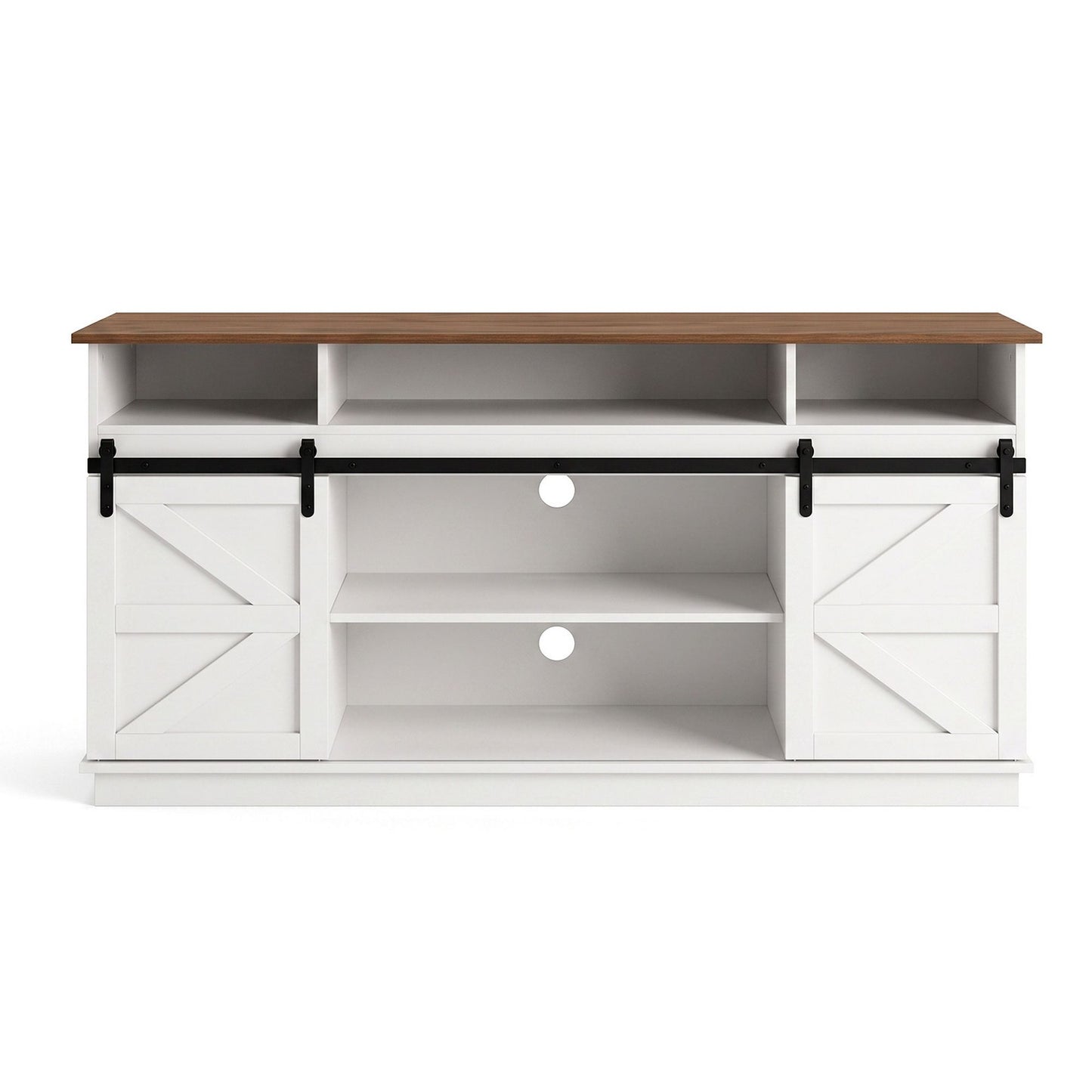 Buffet Sideboard Cabinet 150cm 3-Tier Kitchen Storage Sliding Doors White