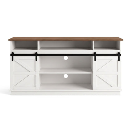 Buffet Sideboard Cabinet 150cm 3-Tier Kitchen Storage Sliding Doors White