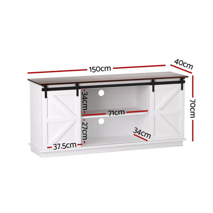 Buffet Sideboard Storage Cabinet Kitchen Cupboard Sliding Doors White