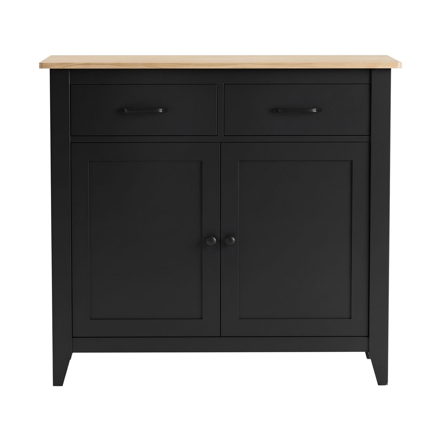 Buffet Sideboard Cabinet Kitchen Storage Cupboard Pantry 2 Drawers Black