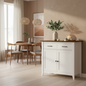 Buffet Sideboard Storage Cabinet Kitchen Cupboard Hallway 2 Drawers White