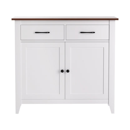 Buffet Sideboard Storage Cabinet Kitchen Cupboard Hallway 2 Drawers White