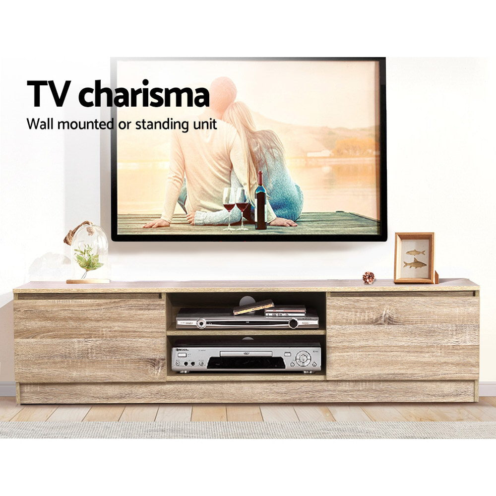 Artiss TV Cabinet Entertainment Unit 160cm Pine Charles - Furniture > Living Room > TV Units