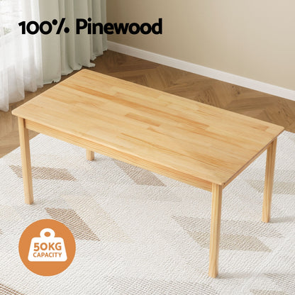 1 Keezi Kids Table and 2 Chairs Set Pinewood - Baby & Kids > Kid’s Furniture > Kid’s Tables Chairs & Seats
