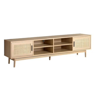 Artiss TV Cabinet Entertainment Unit 180cm Rattan Cole - Furniture > Living Room > TV Units