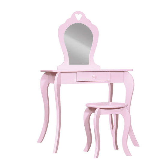 Keezi Kids Dressing Table Stool Set Vanity Mirror Princess Children Makeup Pink Baby & Kids > Kid’s Furniture > Kid’s