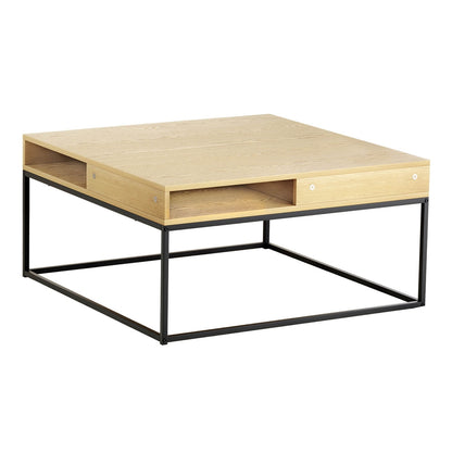Artiss Coffee Table Storage Shelf Metal Frame - Furniture > Outdoor > Outdoor Chairs